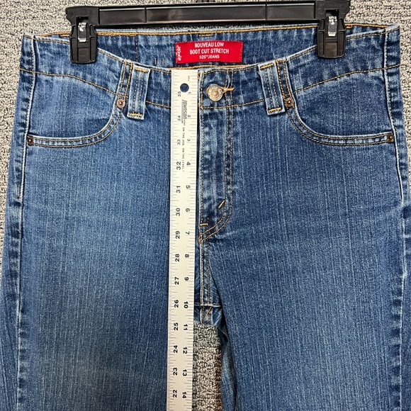 Levi's 525 Jeans Boot Cut Stretch Women's Size 10 Mid Rise Blue 28.5 in Inseam - Picture 5 of 16
